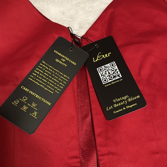 iLover V-neck  50s rockabilly dress - Picture 6 of 7